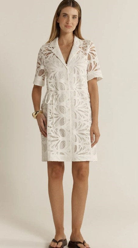Load image into Gallery viewer, Fate &amp; Becker Womens Elara Broderie Shirt Dress

