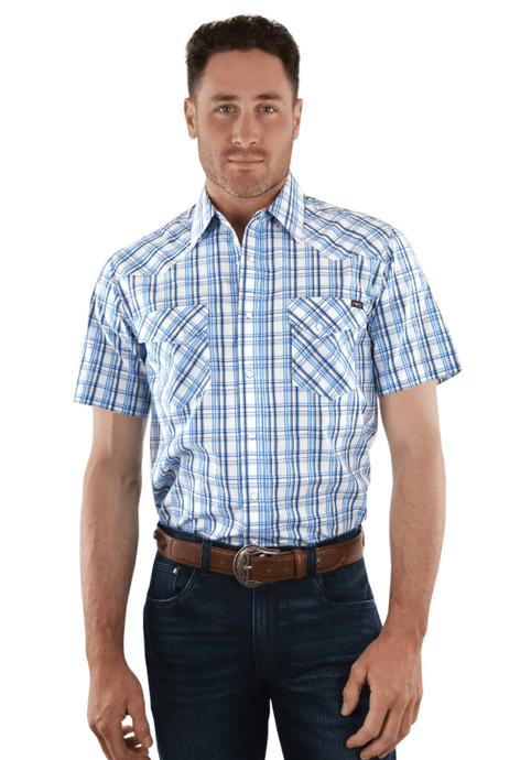 Pure Western Mens Cater Short Sleeve Shirt