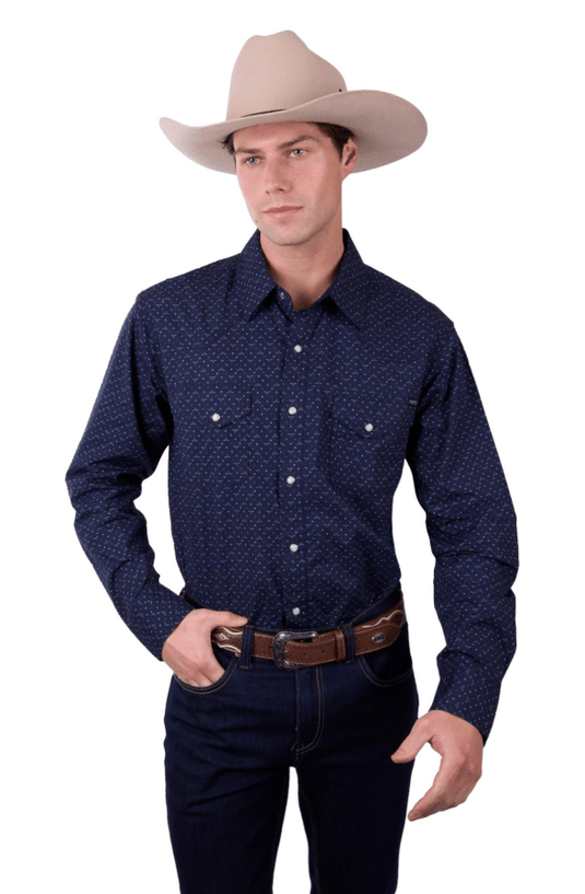 Pure Western Mens Ross Long Sleeve Shirt
