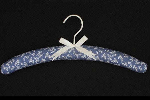 Victoria Linen Set/2 Blue with White Flowers Coathanger - 16