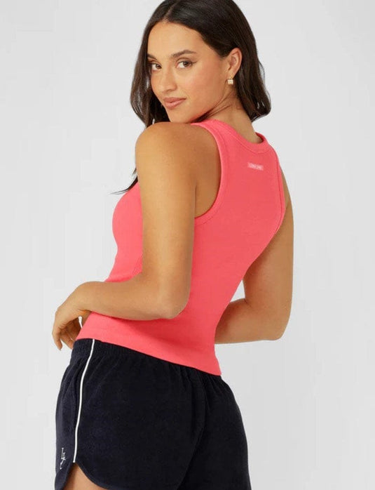 Lorna Jane LJ Basics Rib Tank - Guava Glow