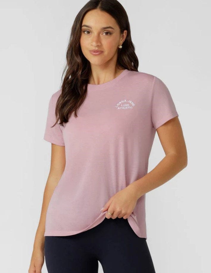 Load image into Gallery viewer, Lorna Jane Lotus T-Shirt - Dusty Rose
