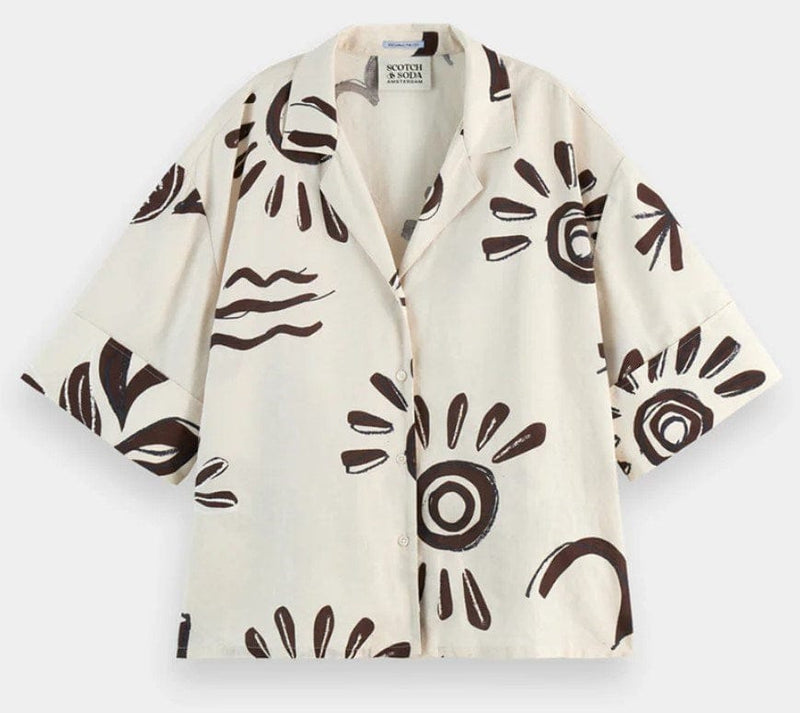 Load image into Gallery viewer, Scotch &amp; Soda Womens Printed Short Sleeved Shirt
