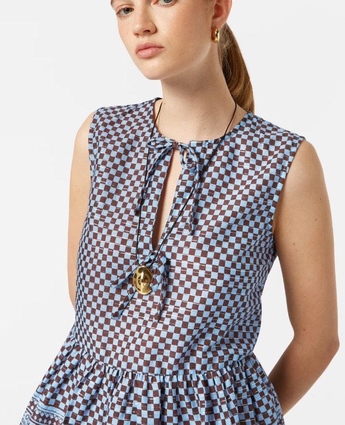 Load image into Gallery viewer, Scotch &amp; Soda Womens Sleeveless Bow Block Print Top
