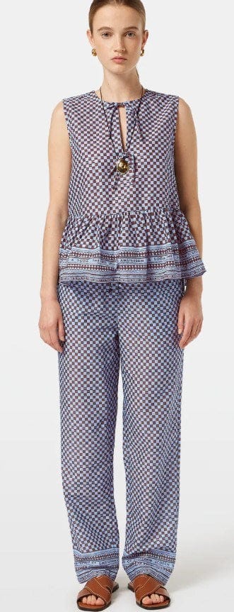 Load image into Gallery viewer, Scotch &amp; Soda Womens Sleeveless Bow Block Print Top
