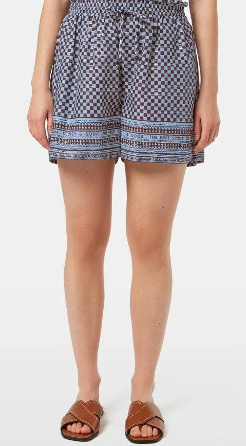 Load image into Gallery viewer, Scotch &amp; Soda Womens High Rise Lurex Stripe Printed Shorts
