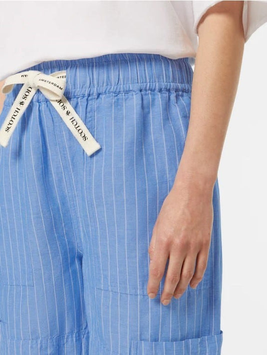 Scotch & Soda Womens Noa Cargo High Rise Wide-Leg Pant