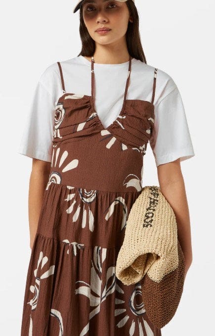 Scotch & Soda Womens Seersucker Midi Dress