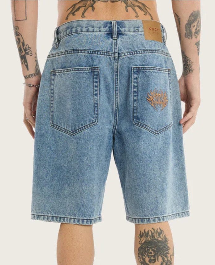 Load image into Gallery viewer, KSCY Mens K6 Denim Jort - Trashed Blue

