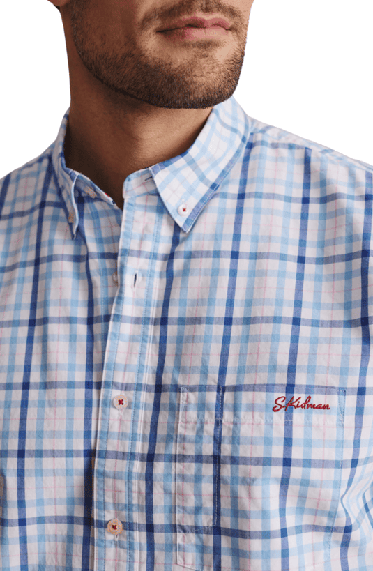 S. Kidman Mens Aberdeen Long Sleeve Shirt - Blue