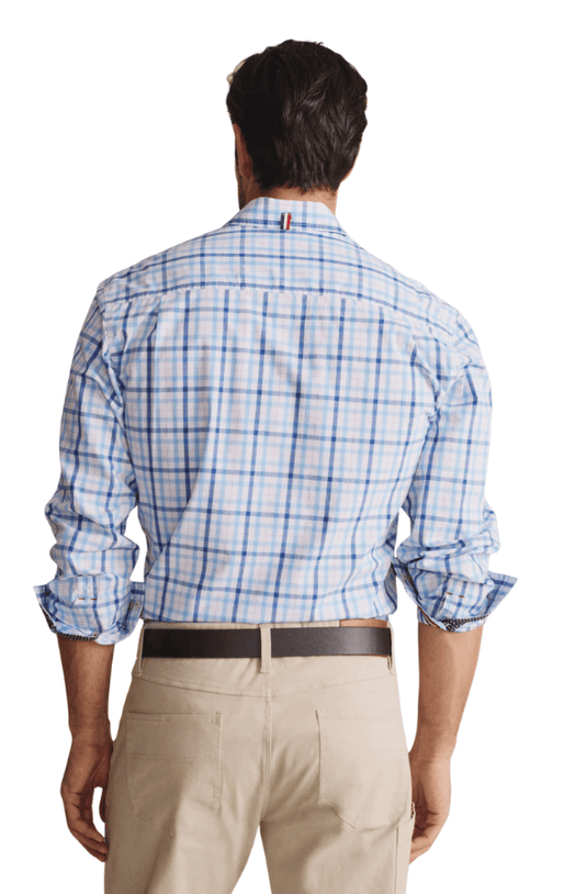 S. Kidman Mens Aberdeen Long Sleeve Shirt - Blue