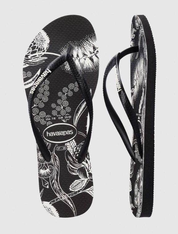 Load image into Gallery viewer, Havaianas Womens Slim B&amp;W Native Thongs

