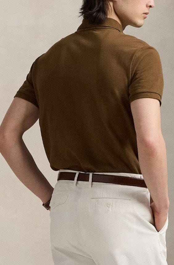 Load image into Gallery viewer, Polo Ralph Lauren Mens 100% Cotton Custom Slim Fit Knit Shirt - Brown
