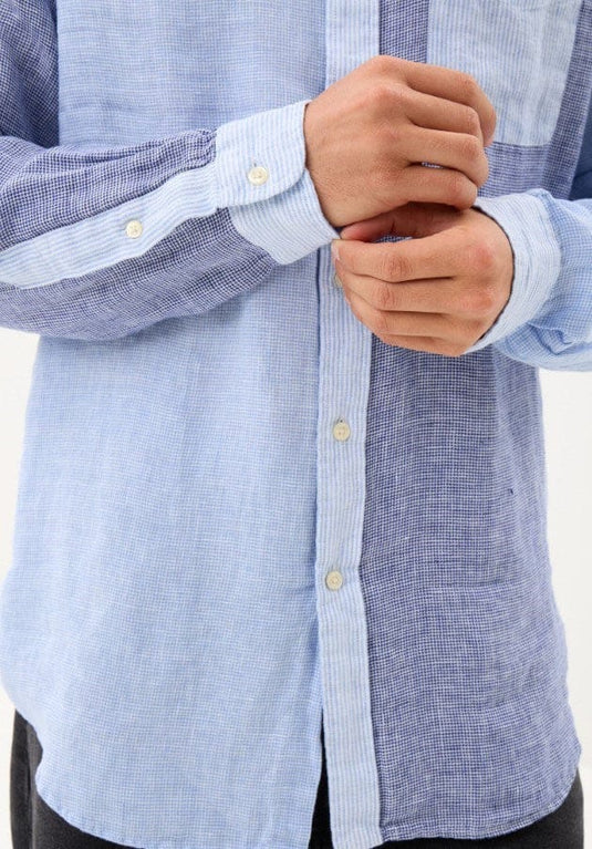 Polo Ralph Lauren Mens 100% Linen Classic Fit Woven Shirt - Blue