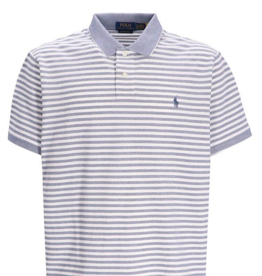 Polo Ralph Lauren Mens 100% Cotton Custom Slim Fit Short Sleeve Knit Shirt - Blue