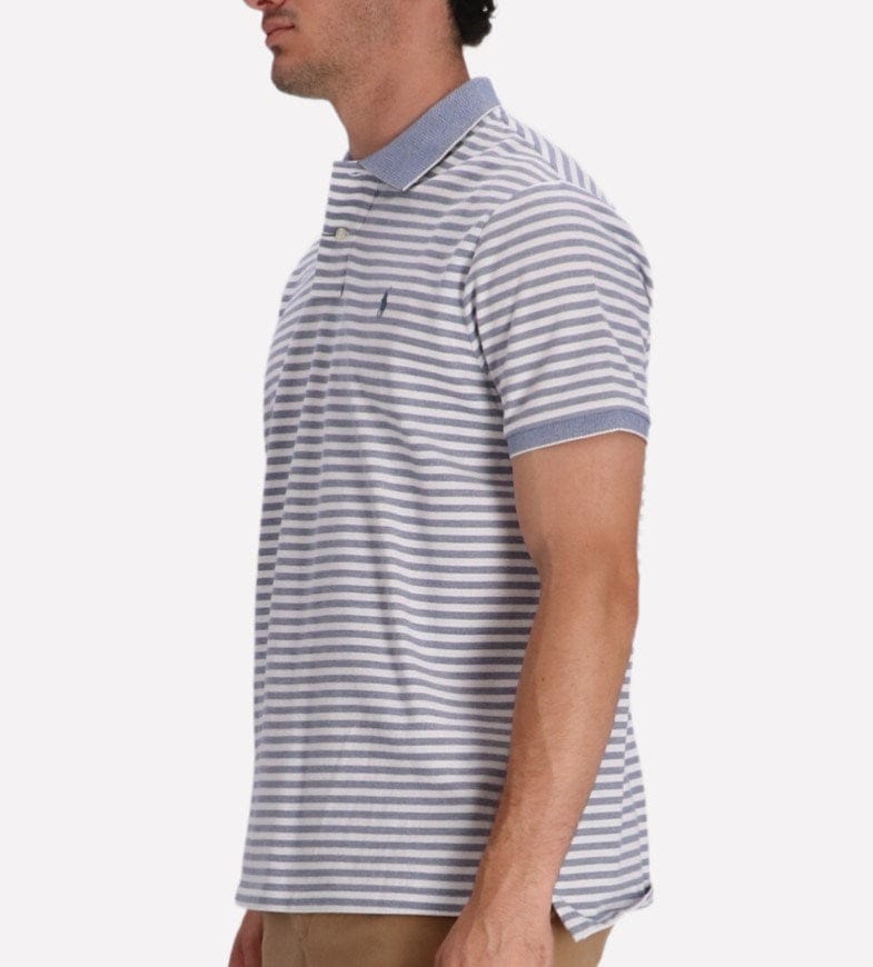 Load image into Gallery viewer, Polo Ralph Lauren Mens 100% Cotton Custom Slim Fit Short Sleeve Knit Shirt - Blue
