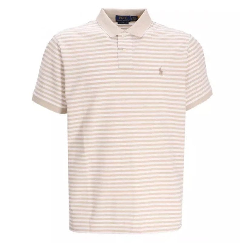 Load image into Gallery viewer, Polo Ralph Lauren Mens 100% Cotton Custom Slim Fit Short Sleeve Knit Shirt - Beige
