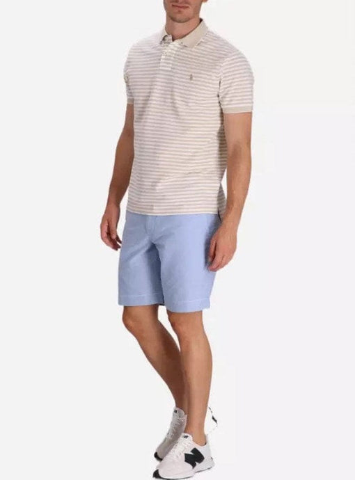 Polo Ralph Lauren Mens 100% Cotton Custom Slim Fit Short Sleeve Knit Shirt - Beige