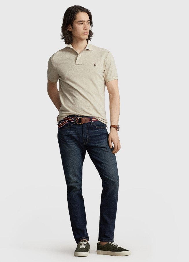 Load image into Gallery viewer, Polo Ralph Lauren Mens 100% Cotton Custom Slim Fit Short Sleeve Knit Shirt - Grey
