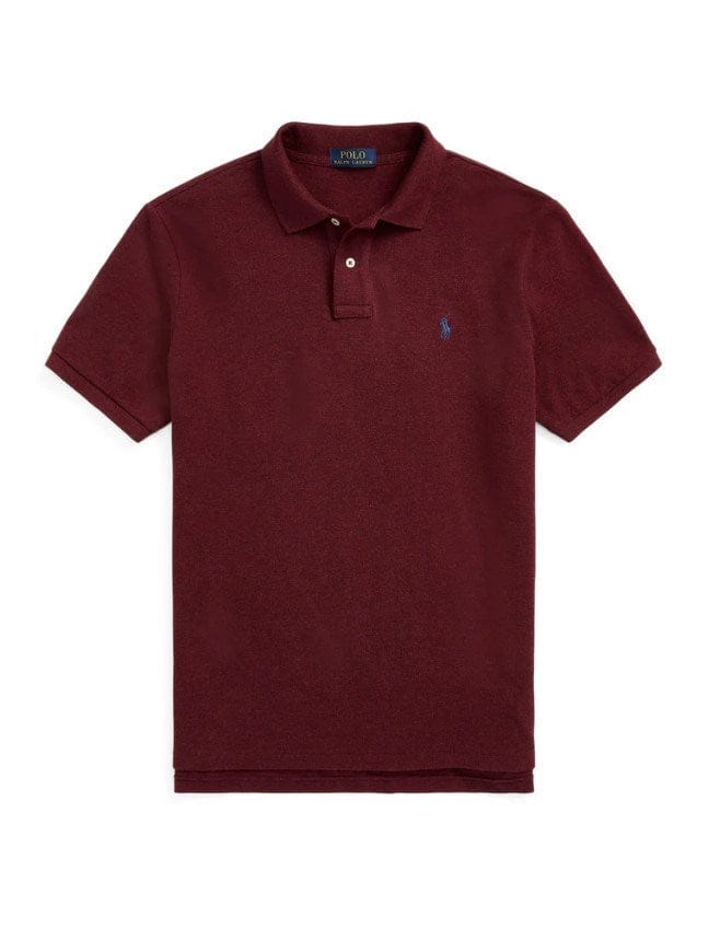 Load image into Gallery viewer, Ralph Lauren Mens Custom Slim Fit Polo Shirt - Dark Red/Navy
