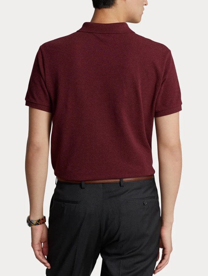 Load image into Gallery viewer, Ralph Lauren Mens Custom Slim Fit Polo Shirt - Dark Red/Navy

