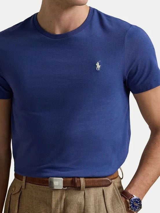 Load image into Gallery viewer, Ralph Lauren Mens Custom Slim Fit Knit T-Shirt - Blue
