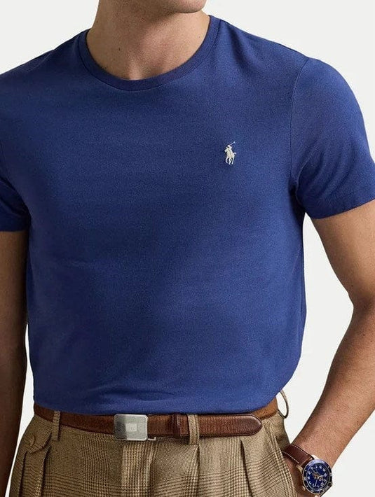 Ralph Lauren Mens Custom Slim Fit Knit T-Shirt - Blue