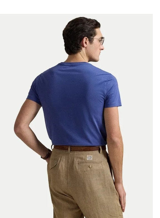 Ralph Lauren Mens Custom Slim Fit Knit T-Shirt - Blue