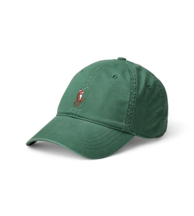 Ralph Lauren Mens Cotton Chino Cap - Green Pony