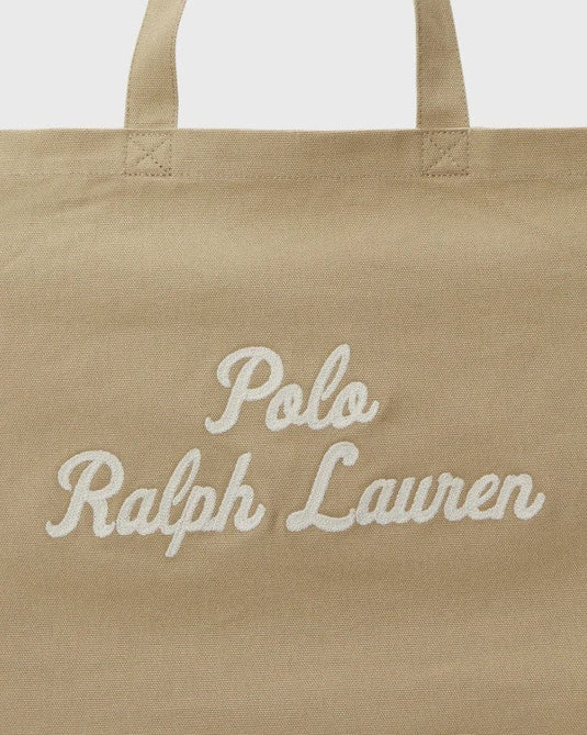 Polo Ralph Lauren Large Cotton Tote Bag - Tan