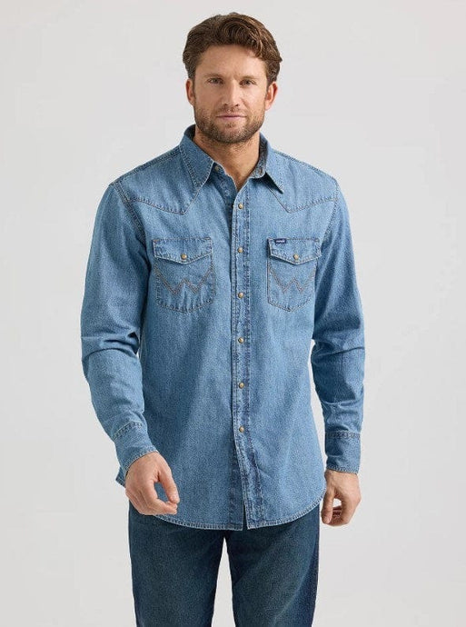 Wrangler Mens Classic Fit Denim Shirt