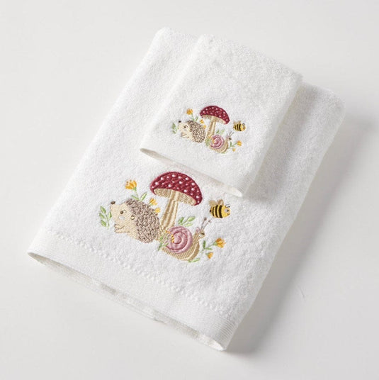 Pilbeam Jiggle & Giggle Mushroom Meadow Bath Towel & Face Washer in Organza Bag