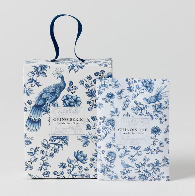 Pilbeam Chinoiserie Scented Mini Sachets Set of 4 -  French Linen