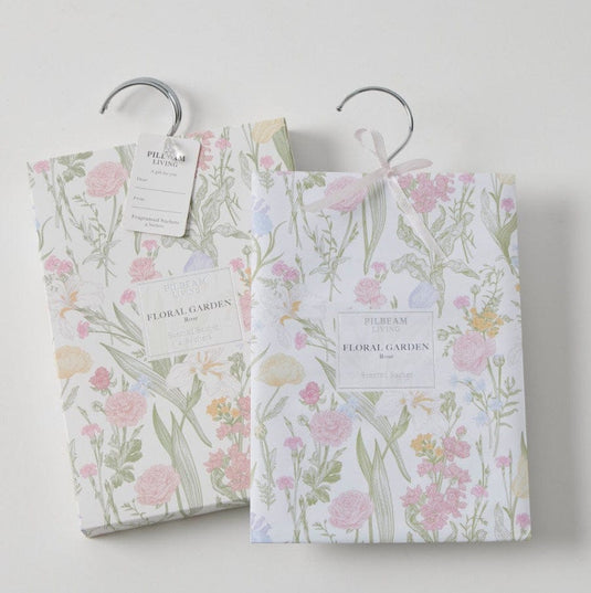 Pilbeam Floral Garden Scented Hanging Sachets Set of 4 - Rose