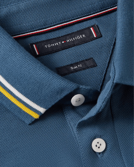 Load image into Gallery viewer, Tommy Hilfiger Slim Fit Tipped Polo Shirt - Aegean Sea

