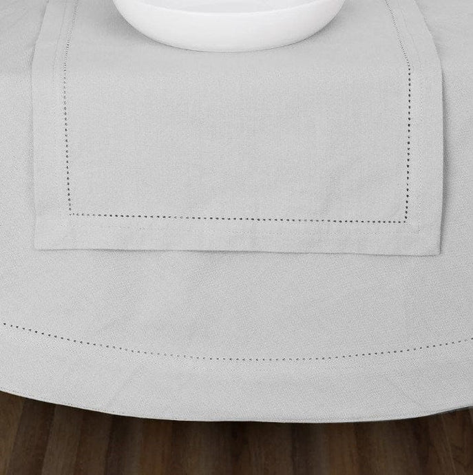 Rans Hemstitch Round Tablecloth - 180cm White