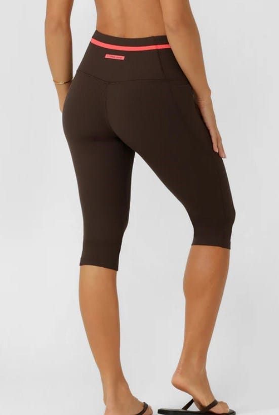 Load image into Gallery viewer, Lorna Jane Womens Circuit Luxe Rib 3/4 Capri Leggings
