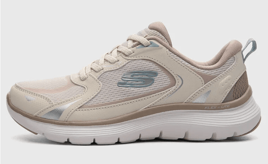 Skechers Womens Flex Appeal 5.0 Retro Rush Shoes - Natural Beige