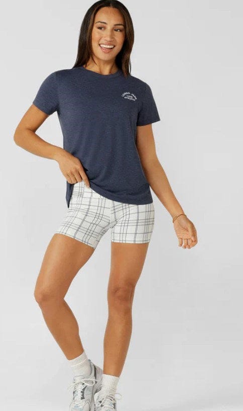 Load image into Gallery viewer, Lorna Jane Womens Lotus T-Shirt - Platinum Navy Marle
