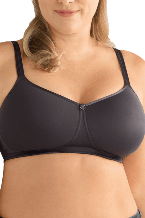 Amoena Womens Mara Padded Soft Bra - Dark Grey