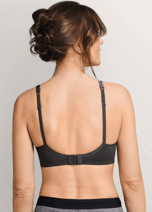 Amoena Womens Mara Padded Soft Bra - Dark Grey