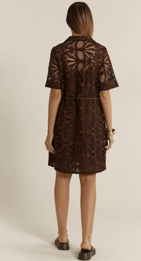 Load image into Gallery viewer, Fate &amp; Becker Womens Elara Broderie Shirt Dress
