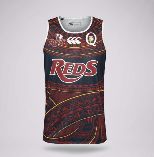 Canterbury Mens QLD Reds Pacifika Singlet