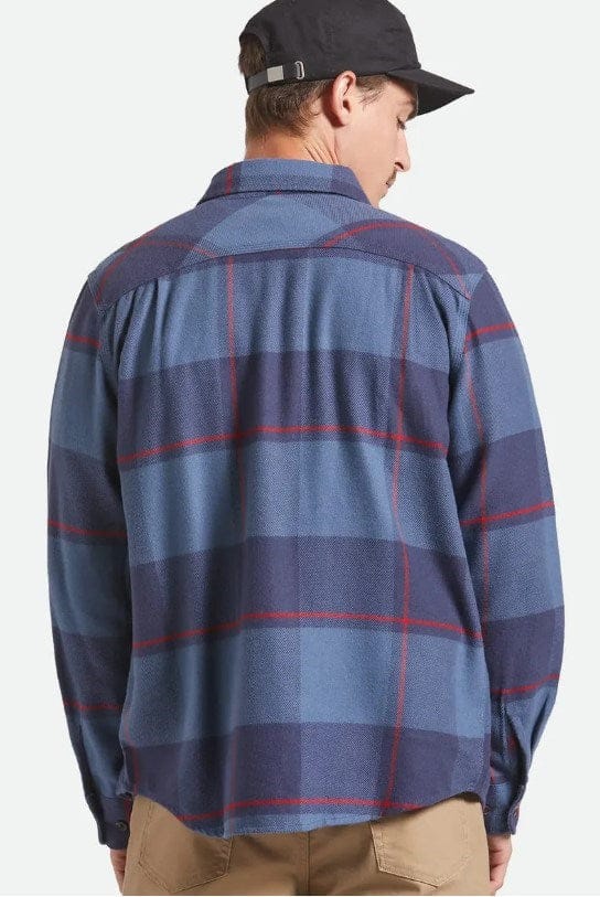 Load image into Gallery viewer, Brixton Mens Bowery Flannel Shirt - Seamood Indigo
