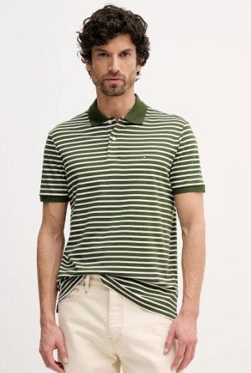 Tommy Hilfiger Mens Liquid Cotton Regular Seasonal Polo - Mountain Pine