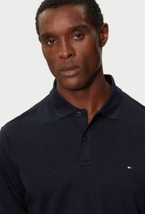 Load image into Gallery viewer, Tommy Hilfiger Mens Long Sleeve Liquid Cotton Polo - Navy
