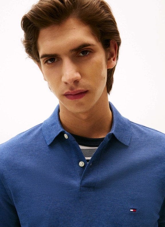 Load image into Gallery viewer, Tommy Hilfiger Mens Hidden Placket Regular Polo - Aegean Sea
