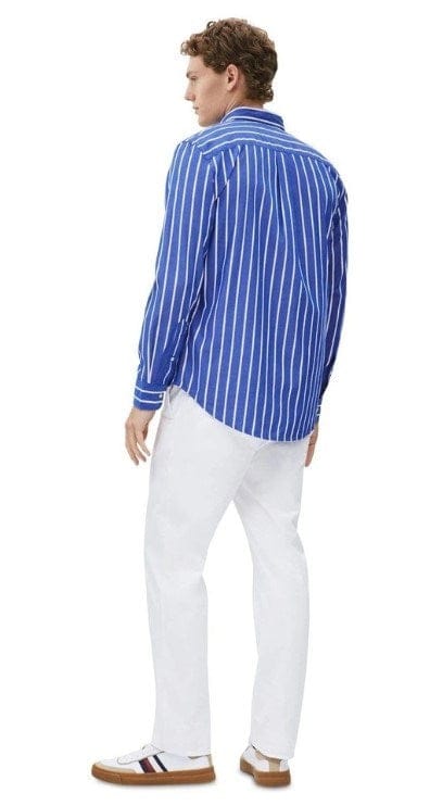 Tommy Hilfiger Mens Hairline Poplin Shirt - Vibrant Stripe