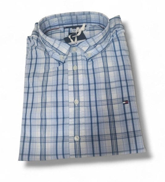 Tommy Hilfiger Mens Flex Poplin Check Shirt