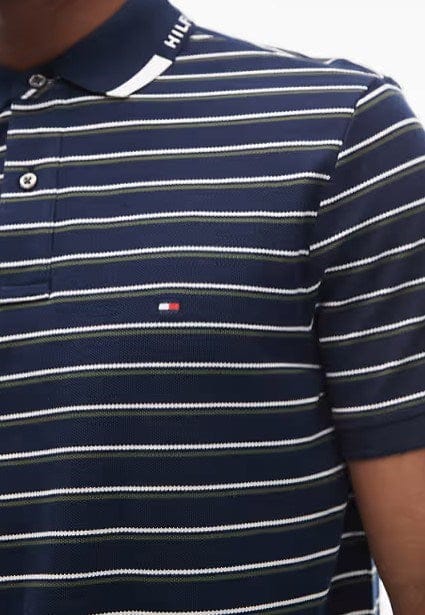 Tommy Hilfiger Mens Stripe Polo Shirt